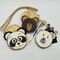 Ink and Trinket Kids 3 Bears Wood Slice Painting Craft Kit, DIY Ornaments, Natural Wood